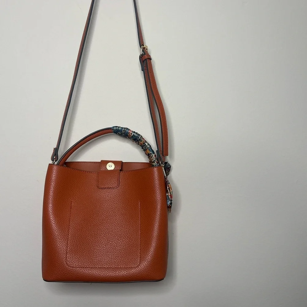 Nanette Lepore Orange Leather Shoulder Bag - Picture 7 of 11